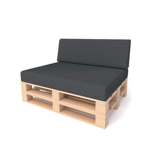 High-quality Euro pallet cushions: sets of 2 & 8, anthracite - ideal for indoor/outdoor pallet sofas High-quality Euro pallet cushions: sets of 2 & 8, anthracite - ideal for indoor/outdoor pallet sofas
