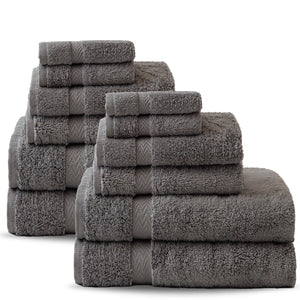 12er-Set Handtücher aus 100% ägyptischer Baumwolle 450 gsm 12er-Set Handtücher aus 100% ägyptischer Baumwolle 450 gsm