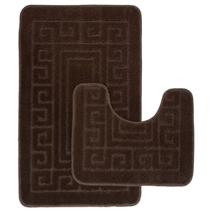 2 tlg. Antirutsch Bad Garnitur für Badezimmer Badematten Vorleger Matten Set 2 tlg. Antirutsch Bad Garnitur für Badezimmer Badematten Vorleger Matten Set