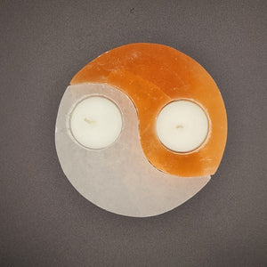 Selenite tealight holder Yin Yang Selenite tealight holder Yin Yang